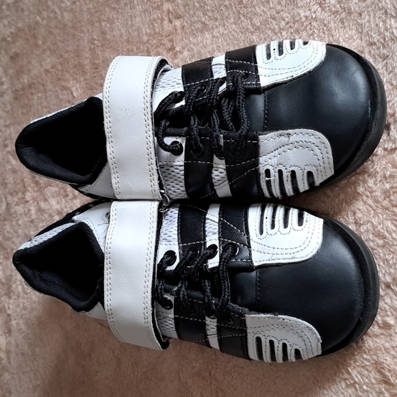 Risto Weightlifting Shoes Black White Stacked Olympic Sports Power Training - Picture 2 of 7